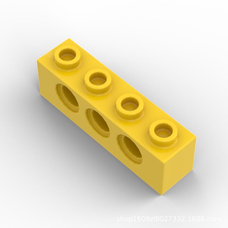 100 шт. MOC Технические детали Частицы Толстые Строительные блоки 3701 1x4 с 3 отверстиями Перфорированные 3701 Кирпичи Собираются Балки Детские игрушки