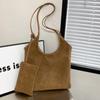 Casual Corduroy Shoulder Bag for Women Versatile Bag High Capacity Bag