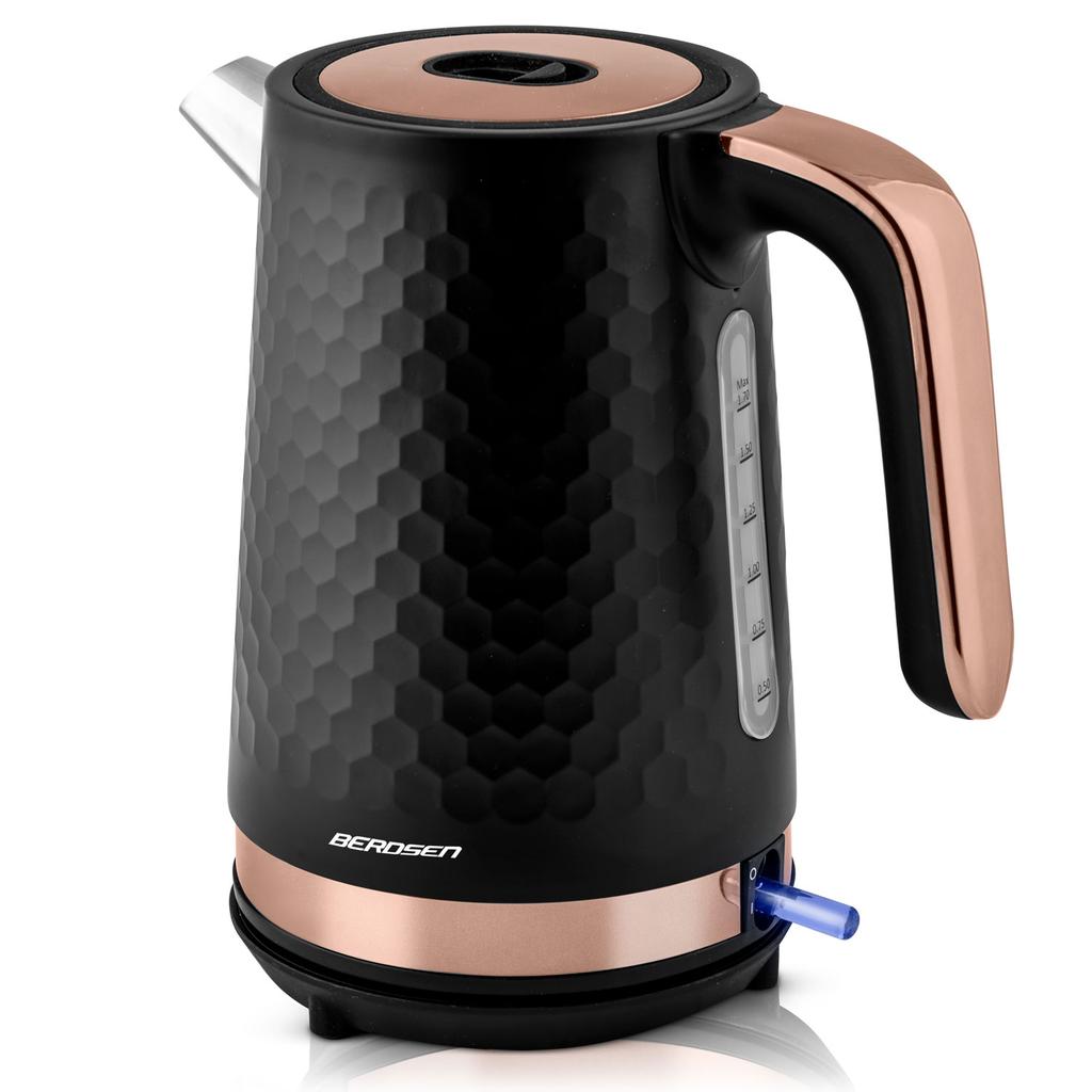 Berdsen Bd-705 1.7L Electric Kettle, Black And Copper