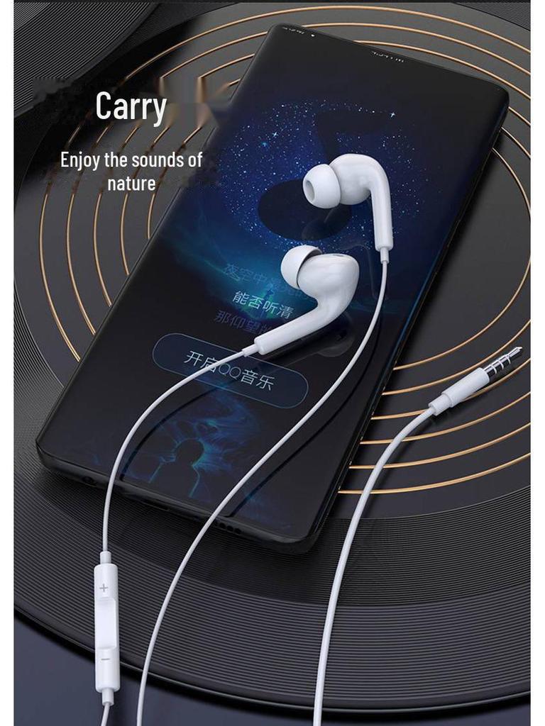 PISEN Наушники-вкладыши с шумоподавлением и микрофоном, проводные 3,5 мм, глубокие басы, двухканальные