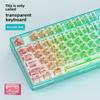 Universal Transparent Mechanical Keyboard Keycap Set: High Light Transmittance, Fits 61/68/87/98/104/132 Key Models