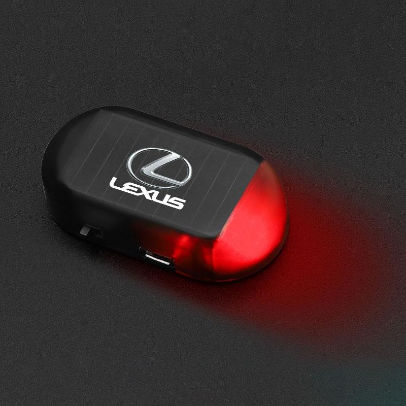 Interior Stickers Car Light Solar Powered Simulated Dummy Alarm Wireless Warning Anti-Theft For Lexus CT ES LS GS IS HS LF-30 NX OK2
