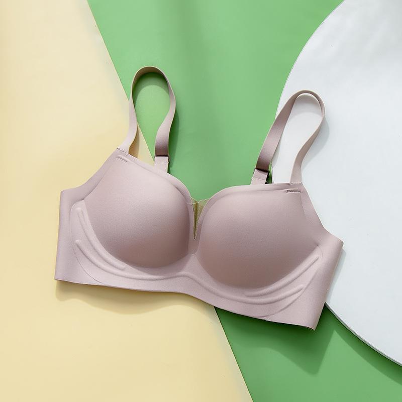 Простой бюстгальтер с драпировкой, бесшовная сетчатая пряжа, гладкая поверхность без косточек, большой, предотвращающий провисание, регулируемый бюстгальтер для поддержки под грудью