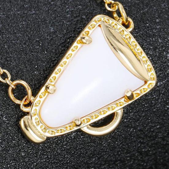 Ожерелье для женщин с подвеской в виде рога, ожерелье с подвеской в виде чирлидера, ювелирное украшение в подарок маме для девочек-подростков