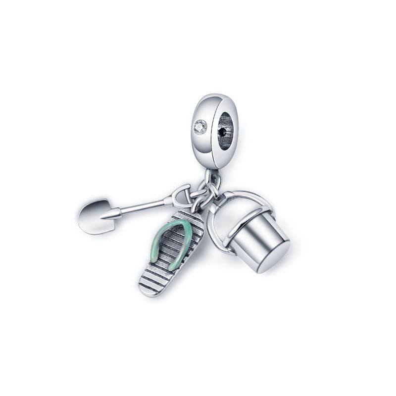 Европейская медная подвеска-шарм с жестом любви, подходит для оригинального браслета, ювелирное изделие, сверкающий крест, лошадь, ангел, свисающая бусина