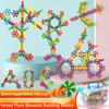 Children Colorful Plastic Plum Blossom Building Blocks Fun Assembled Snowflake Pieces Insert Enlightenment Early Education Toys