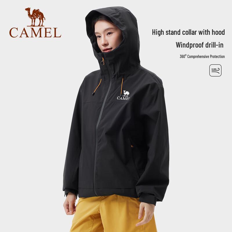 Camel Унисекс повседневная ветровка с капюшоном, защищающая от трех факторов