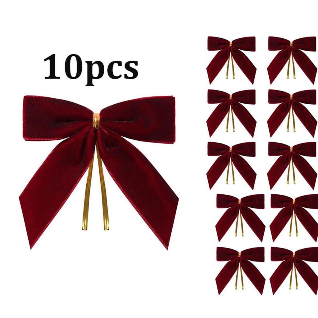 Small Velvet Christmas Bows for Christmas Tree  Wreath  Gift Wrapping  Crafts  Wedding  Party  Home Decor