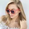 Glasses Large Square Frame Sunglasses Colored Sunglasses For Men And Women Uv400