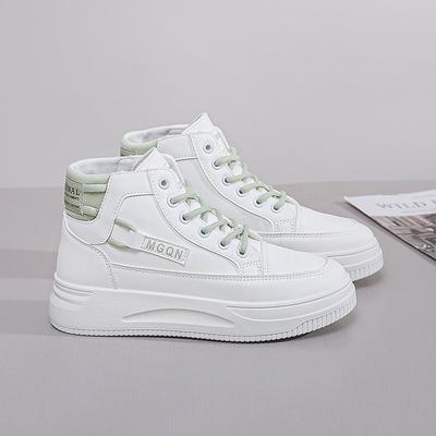 Осенние женские высокие кроссовки Зимние новые удобные на платформе Увеличенные повседневные туфли Износостойкие Нескользящие женские кожаные ботинки