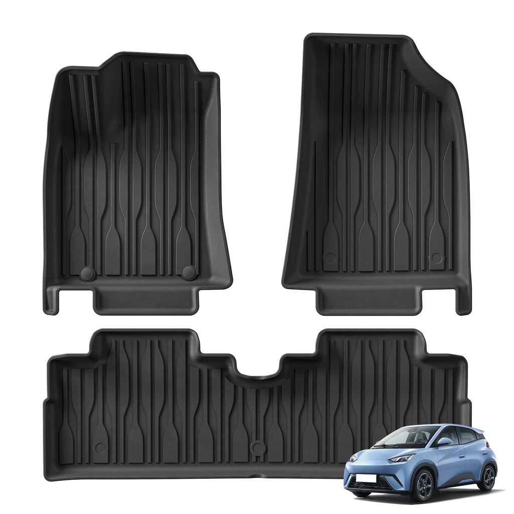 LUCKEASY Left Drive for BYD Seagull/Dolphin Surf 2025 2026 TPE 3D Car Floor Mats Cargo Trunk Pad Waterproof Accessories Black