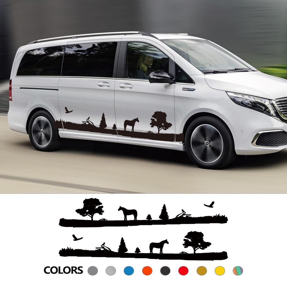 2 шт. автомобильные наклейки для Mercedes Benz Vito V Class Viano W447 WV639 W638 Camper Van графика виниловые наклейки авто тюнинг