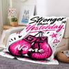 Custom Name boxing Theme Printed Blanket - Perfect for Couch, Bed, Travel & Outdoor Use | Machine Washable, Cozy & Durable.