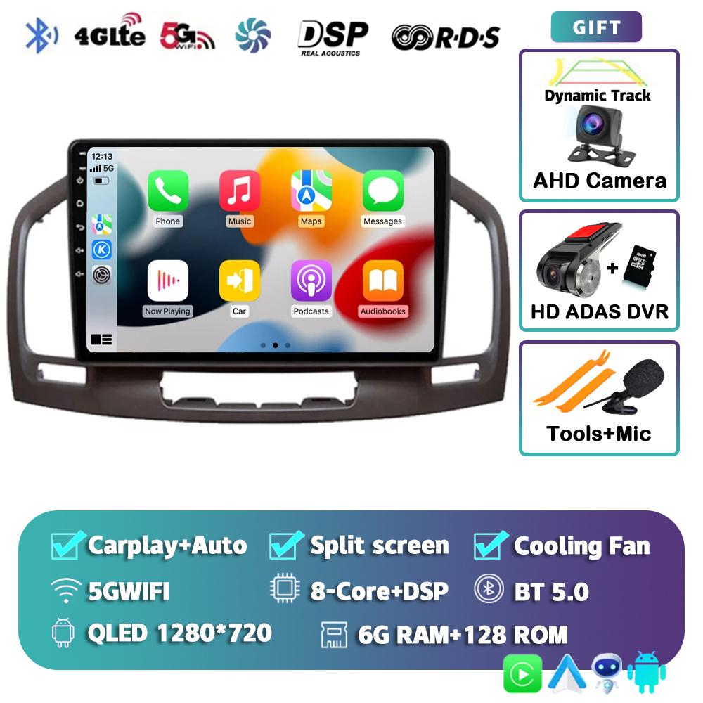 Android 14 Carplay Auto для Buick Regal Opel Insignia 2009 2010 2011 2012 2013 Автомобильный радиоприемник Мультимедийный проигрыватель Стерео GPS WIFI+4G BT