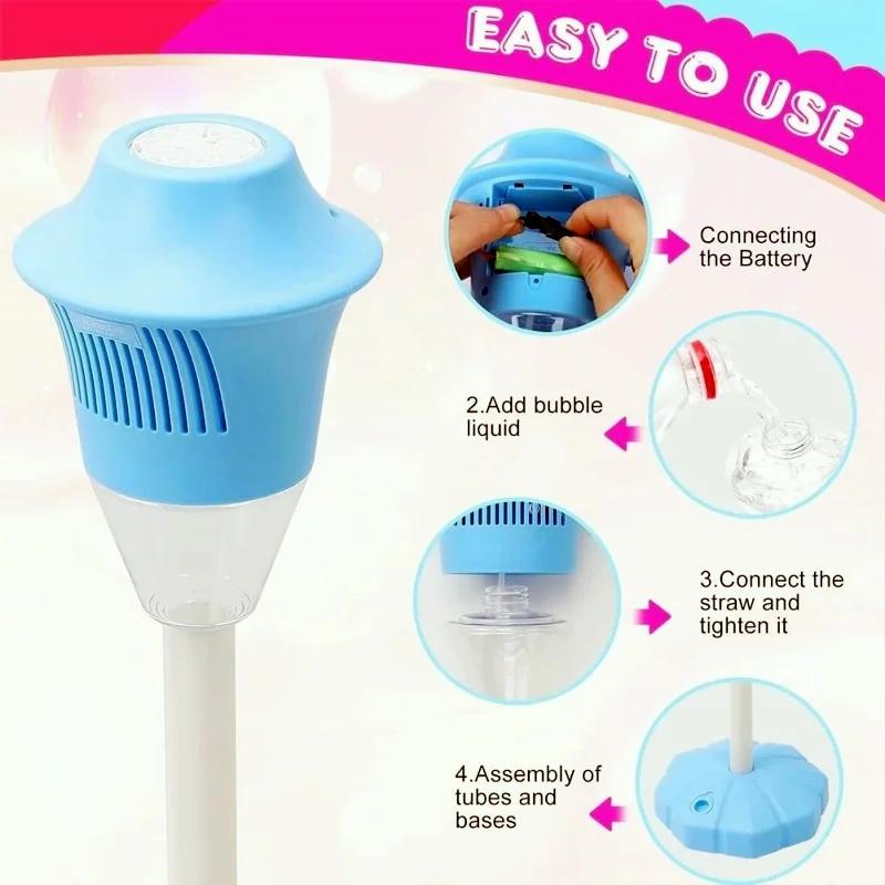 Street Light Bubble Machine Fully Automatic Bubble With Light Birthday Outdoor Wedding Party Without Battery Bubble Water