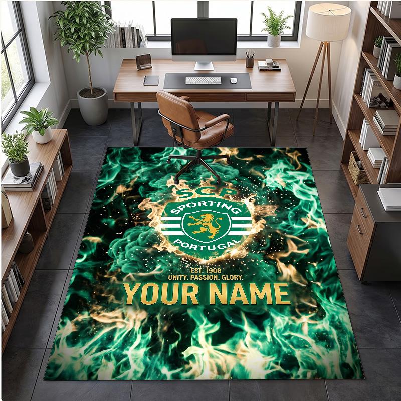 Crystal Velvet Rug Sporting CP Print Custom Name Text Floor Mat Home Decor