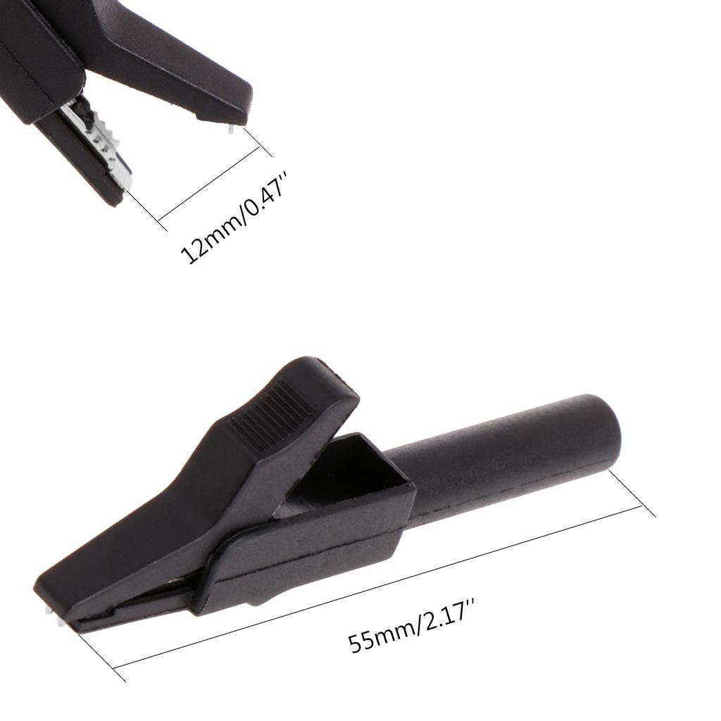 300V/15A Alligator Clips Electrical Test Clips with 4mm Banana Jack Socket Terminals Suitable for Multimeter Test Leads
