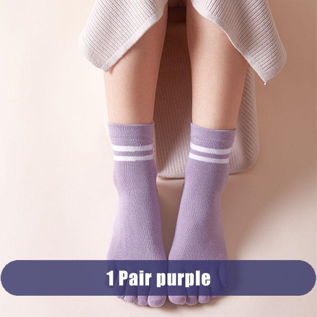 1/5 Pairs Toes Short Socks Woman Girl Cotton Striped Solid Breathable Soft Elastic Invisible Socks 5 Finger Socks Harajuku