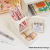 Multi Functional Cute Refrigerator Shaped Pen Holder Cartoon Creative Desktop Storage Makeup Brush Office Desktop Supplies