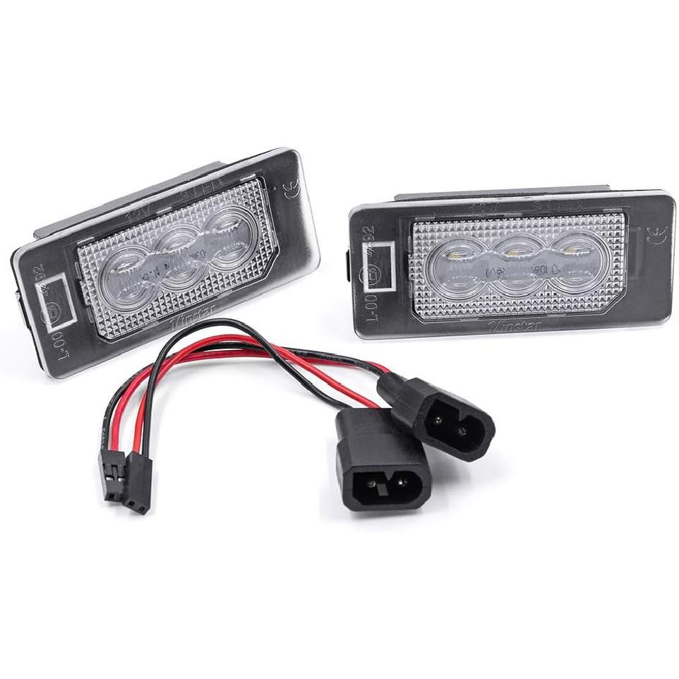 2Pcs LED License Plate Lights Number Lamp for BMW E82 E46 E92 E93 E39 E60 E61 E84 E70 E71 E72 F22 F30 F32 F33F10 F11 F80 Powered by High Power SMD