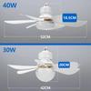 Modern ceiling led light fan 52CM 42CM silent with remote control ceiling fan lamp for room office study kitchen