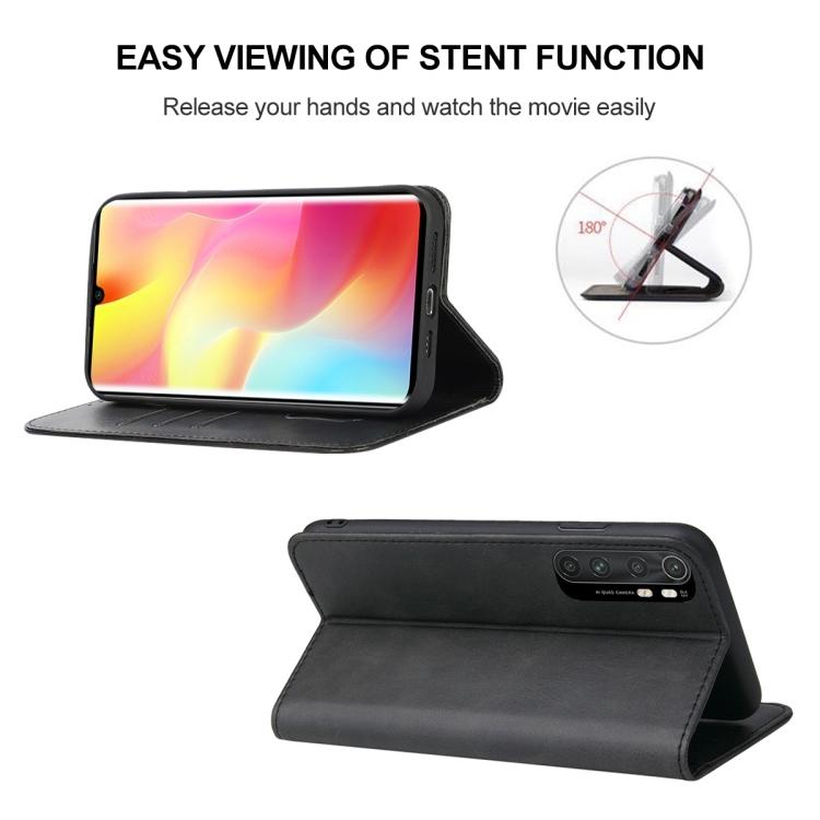 For Xiaomi Mi Note 10 Lite Magnetic Closure Leather Phone Case