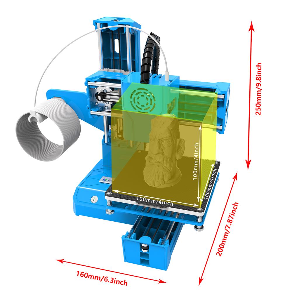 Мини-настольный 3D-принтер EasyThreed для детей со съемным столом