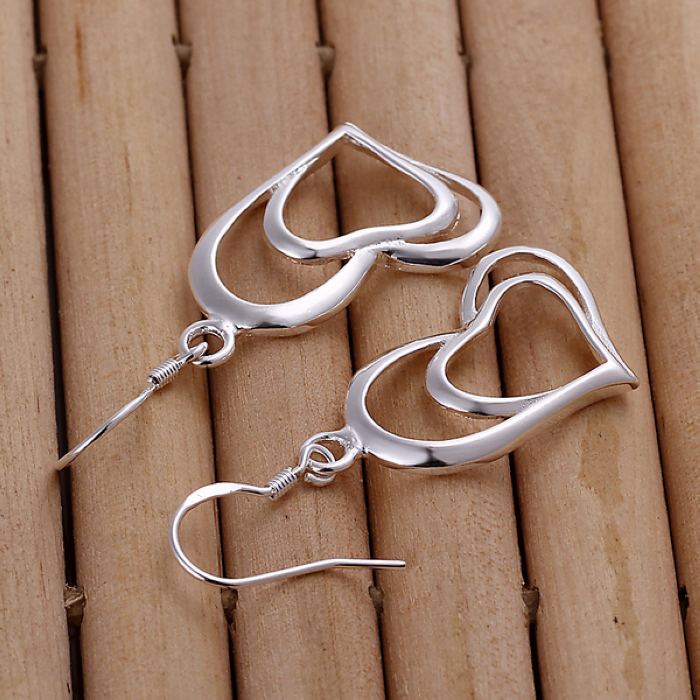 Серьги из серебра 925 пробы с сердечком, подарок на день Святого Валентина, элегантные благородные женские свадебные красивые модные украшения