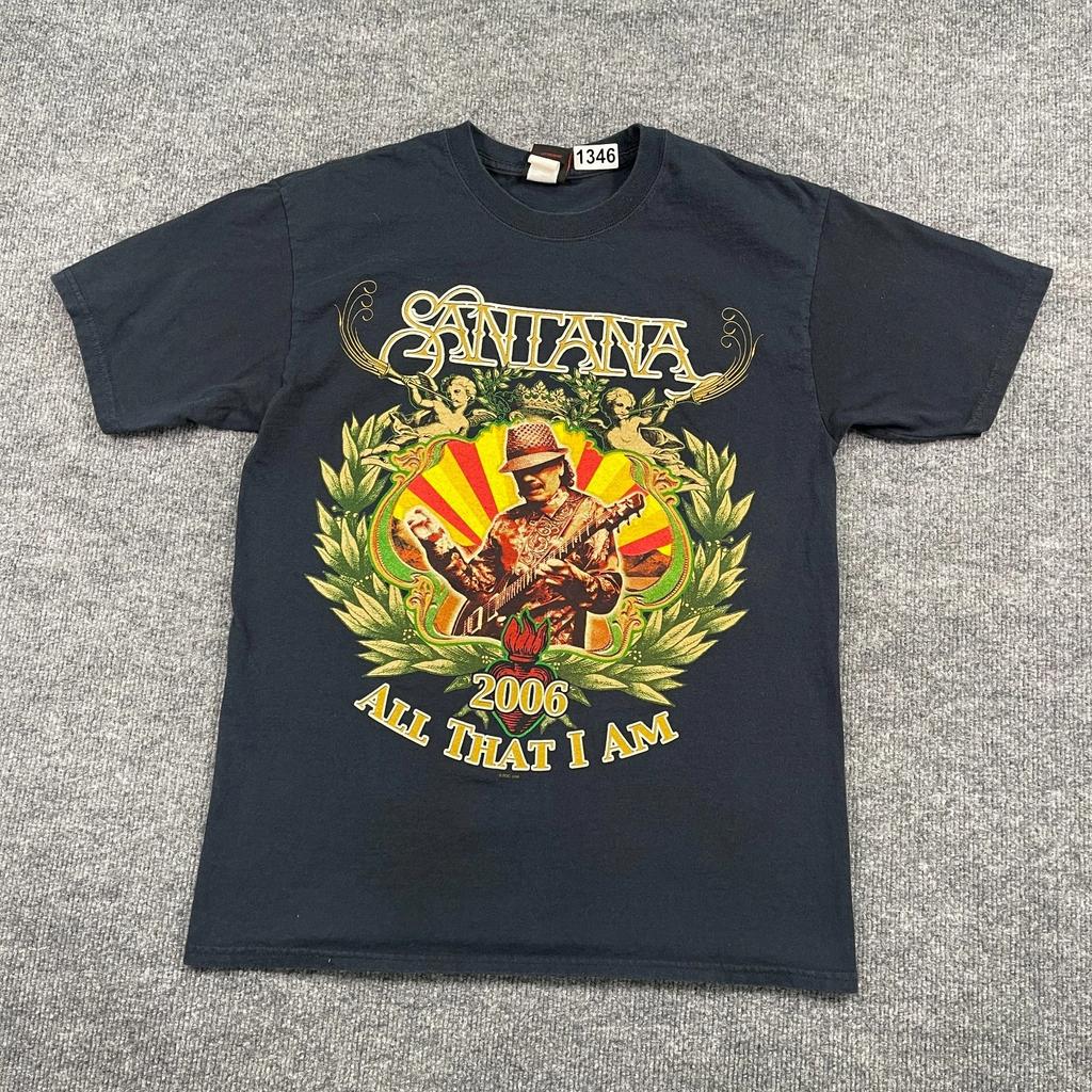 Винтажная футболка Carlos Santana All-That-I-Am Concert Tour 2006 года, размер Medium, 20x26, черная