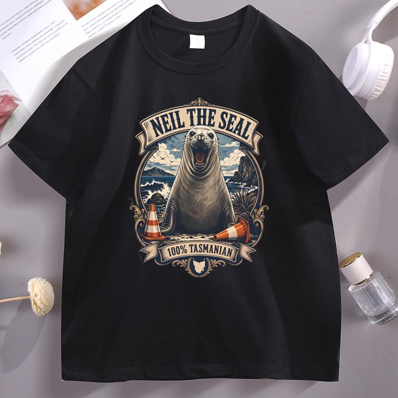Vintage Neil The Seal Become Ungovernable Tshirt Unisex Unisex Funny Animal Meme Tshirts Graphic Tee Streetwear Unisex Clothes