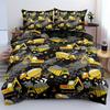 Excavator Tractor Duvet Set Cartoon Truck Bedding Set