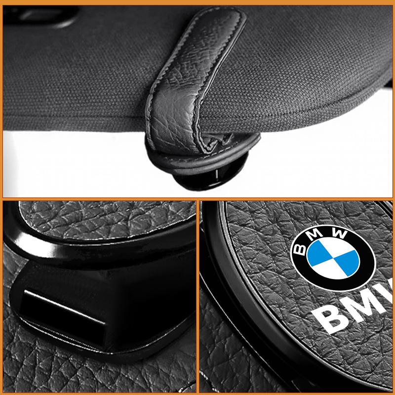drswk4 3D Car Visor Glasses Clip Leather Logo Sunglasses Holder Magnetic Glasses Case For BMW E90 E60 E46 E39 F30 F10 E87 X3 X4 X5 X1