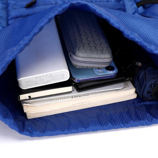 Backpack with Drawstring Closure Waterproof Wear-Resistant Large Capacity Multi-Pocket Design Swimming Gear Backpack