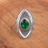 Хромдиопсид Драгоценный камень 925 Стерлинговое серебро Ювелирные изделия Ручной работы Антикварное кольцо RR-6-2