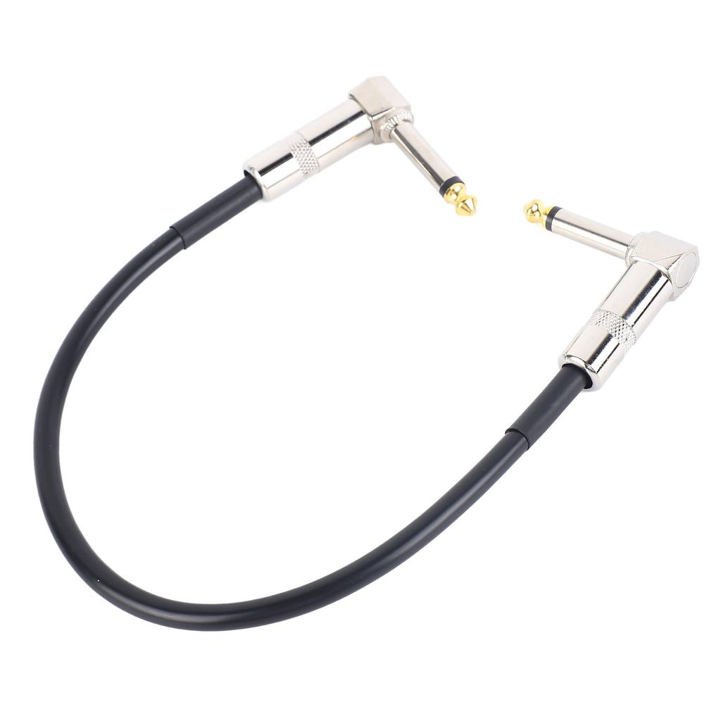 6,35 мм кабель для эффектов, шумоподавление, металлический сердечник, угловой штекер, гитарный соединительный кабель, шнур для педали