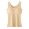 [KarlyShop Import] [Soft and Warm] Tank Top with Cup Ladies Pad Was It Warm? Warm Cold Protection Underwear Double-sided Brushed Extend Soft Rr-038 3L