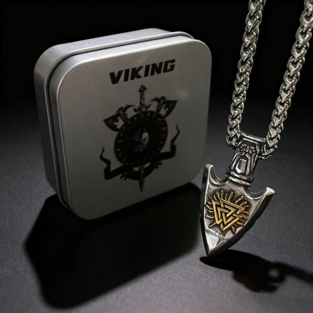 HNSP 316L Нержавеющая сталь Скандинавский Один Викинг Руна Подвеска Цепочка Ожерелье Для Мужчин Ювелирные Аксессуары