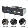 USB 3.1 Front Panel for Desktop 5.25" ROM Drive Bay USB3.0/3.1 19Pin to 1PC USB TypeC + 2xUSB3.0 + 2PC USB2.0 Hubs