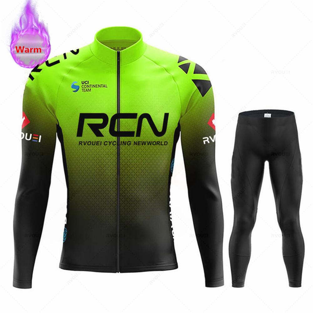 2026 Rcn Team Зимний Термофлисовый Комплект Велоджерси Новый Одежда для MTB Велосипеда Майка Ropa Ciclismo с Длинным Рукавом Велоодежда