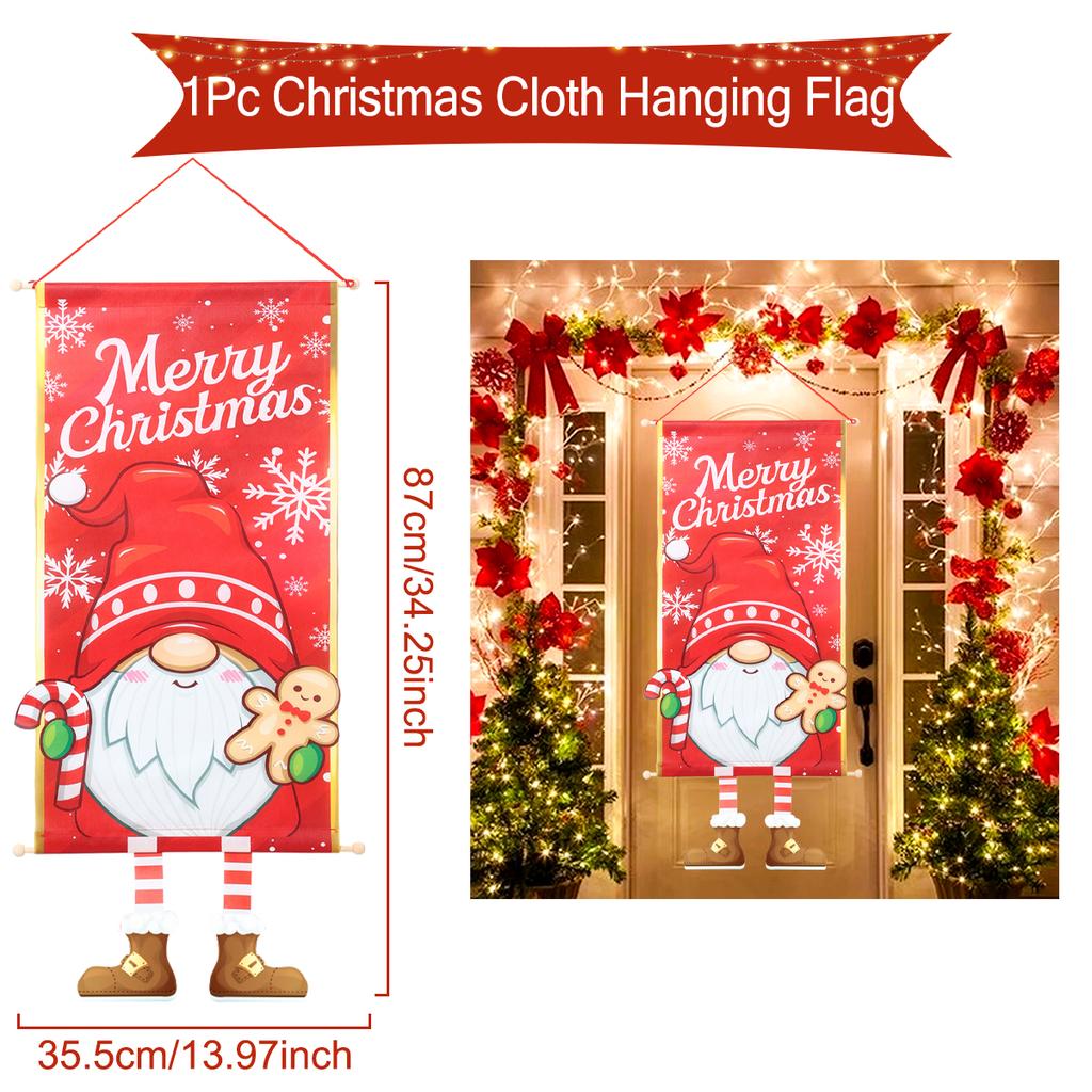 Christmas Hanging Flag Merry Christmas Decorations For Home 2025 Navidad Kerst Natal Noel Xmas Tree Ornaments Supplies Decor