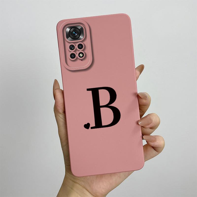 Для Xiaomi Redmi Note 11 11S 4G 5G Чехол Милые Первые Буквы Мягкий Жидкий Силикон Чехол Для Redmi Note11 11 S 11 Pro Funda Capa