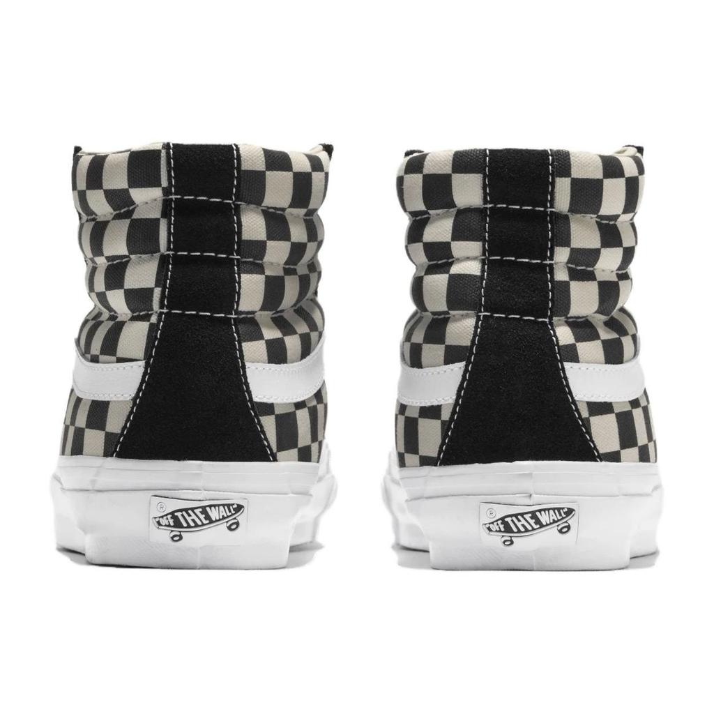 Vans Sk8-Hi Reissue 38 Checkerboard - черные кроссовки унисекс с белым VN000CR02BO