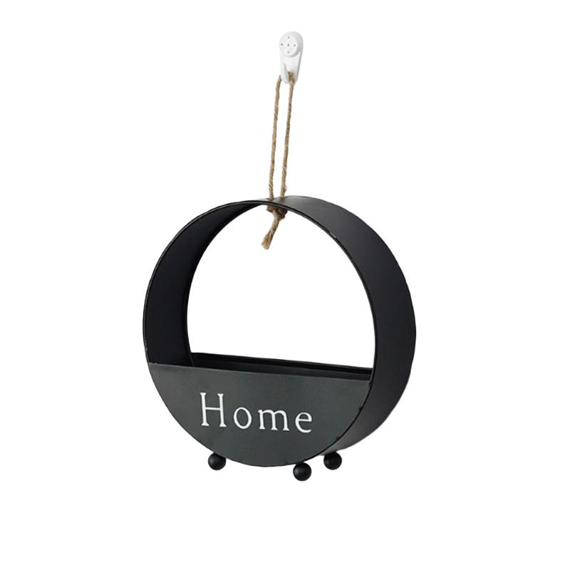 1 шт. Стеллаж для хранения Декоративный Настенный Подвесной Железный Модерн Элегантная Гостиная Устойчивая Конструкция Функциональный Простой Художественный