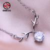 Cubic Zirconia Fashion Necklace Ladies Pendant For Women Girl Leaf Necklace Jewelry Gift