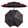 Thickened Foldable Black Fishing Umbrella with Ground Insert, Universal Waterproof & Sun Protection