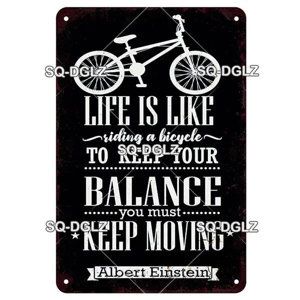 [SQ-DGLZ] Винтаж Ретро Ride Bike Life Оловянная вывеска Металлическая вывеска Магазинная тарелка Домашний бар Наклейка на стену Украшение Табличка Плакат Декор Подарок