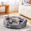 Washable Round Pet Bed Cats Small Dogs With Non-Slip Base Indoor Warm Nest