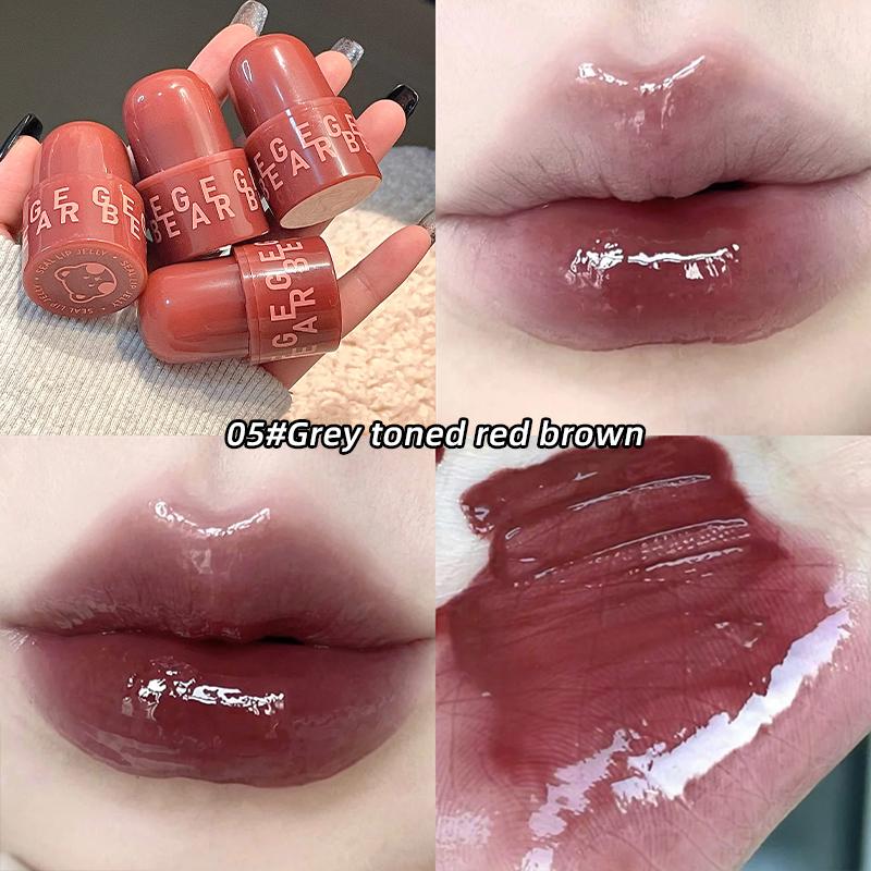 GEGE BEAR Желейная глазурь для губ Стойкий макияж Водостойкая блеск-помада