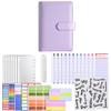 Macaron Color Cash Budget Ledger A6 PU Leather Folder Stickers Loose-sheet Notebook Business Gifts