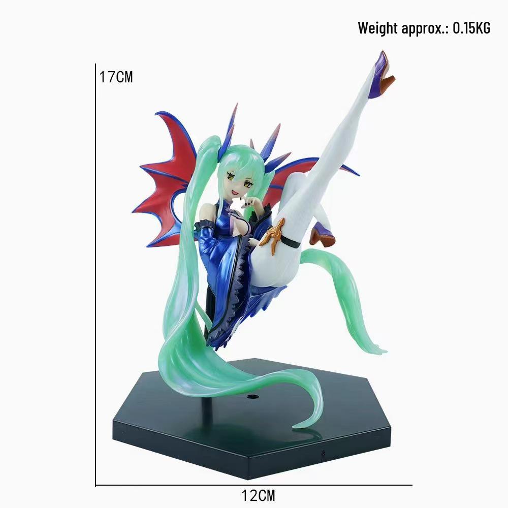 High-Quality Sakura Hatsune Miku PVC Doll with Decorative Chassis Ornaments